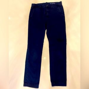 CREWCUTS Boys Slim Twill Pants, Sun Faded Navy, Size 14